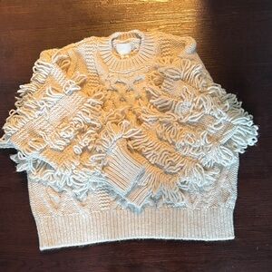 NWT size S beige H and M fisherman knit sweater